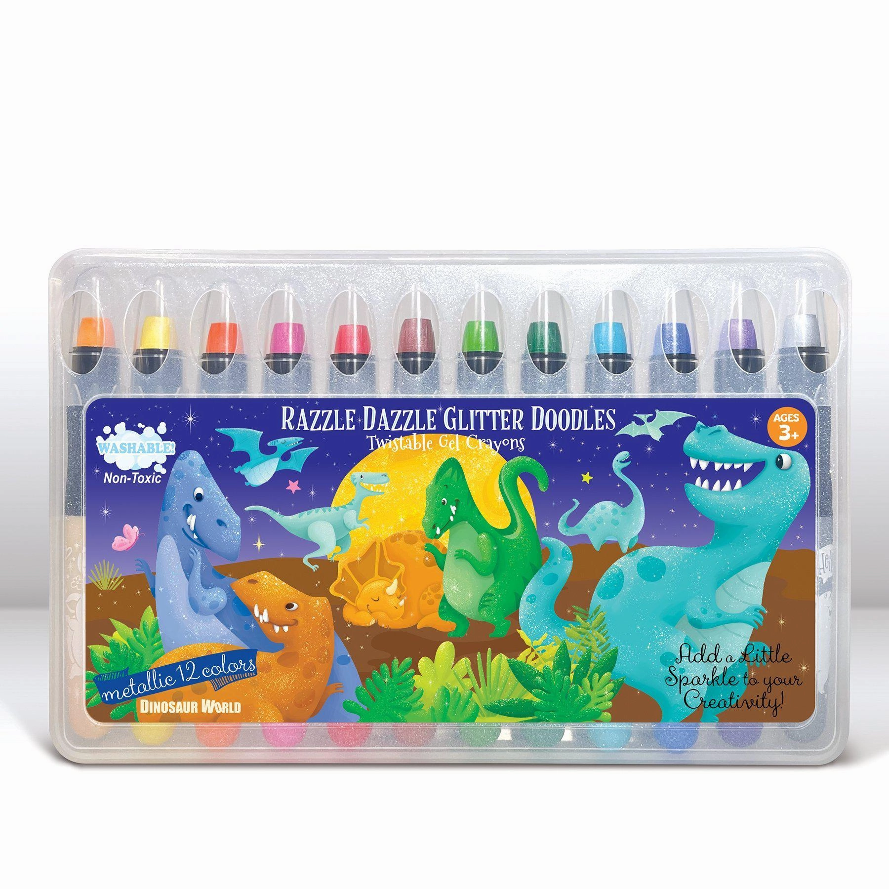 The Piggy Story Glitter Doodle Gel Crayons