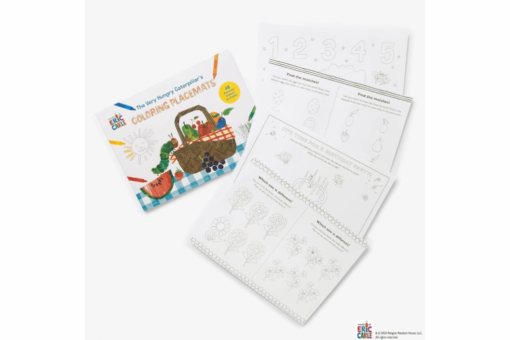 The Very Hungry Caterpillars Colouring Placemats