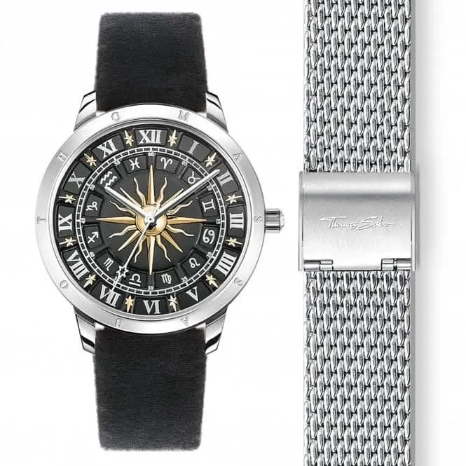 Thomas Sabo Black Two-Tone Sun Womens Watch SET_WA0351-217-203