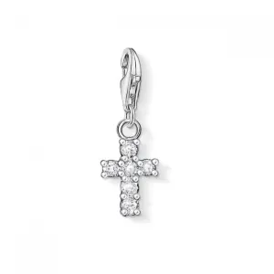 Thomas Sabo Cross With Stones Silver Zirconia Charm 0054-051-14 Thomas Sabo Collectable Charms