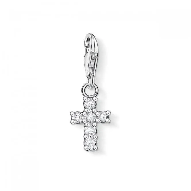 Thomas Sabo Cross With Stones Silver Zirconia Charm 0054-051-14 Thomas Sabo Collectable Charms