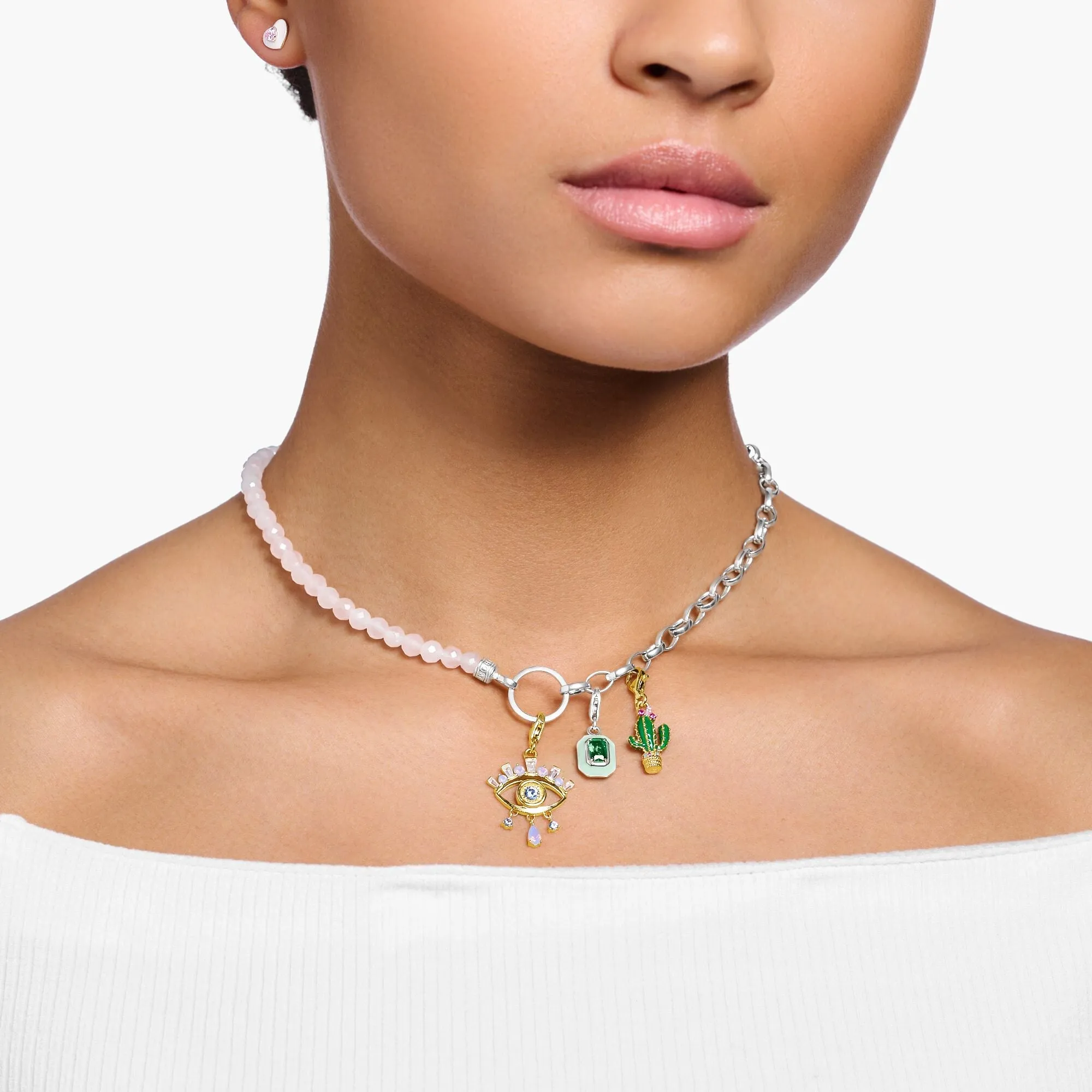 Thomas Sabo Jewellery Thomas Sabo Charm Club Gold Plated Sterling Silver Cactus Charm
