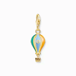 Thomas Sabo Jewellery Thomas Sabo Charm Club Gold Plated Sterling Silver Hot Air Balloon Charm