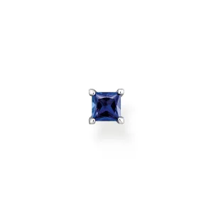 Thomas Sabo Jewellery Thomas Sabo Charm Club Sterling Silver Blue Stone Single Ear Stud