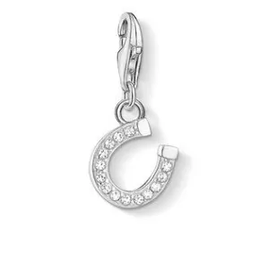 Thomas Sabo Jewellery Thomas Sabo Charm Club Sterling Silver CZ Horseshoe Charm