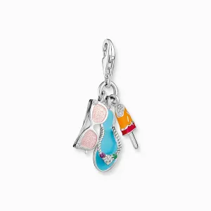 Thomas Sabo Jewellery Thomas Sabo Charm Club Sterling Silver Flip Flop Ice Cream Charm