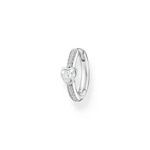 Thomas Sabo Jewellery Thomas Sabo Charm Club Sterling Silver Heart Hoop Earring