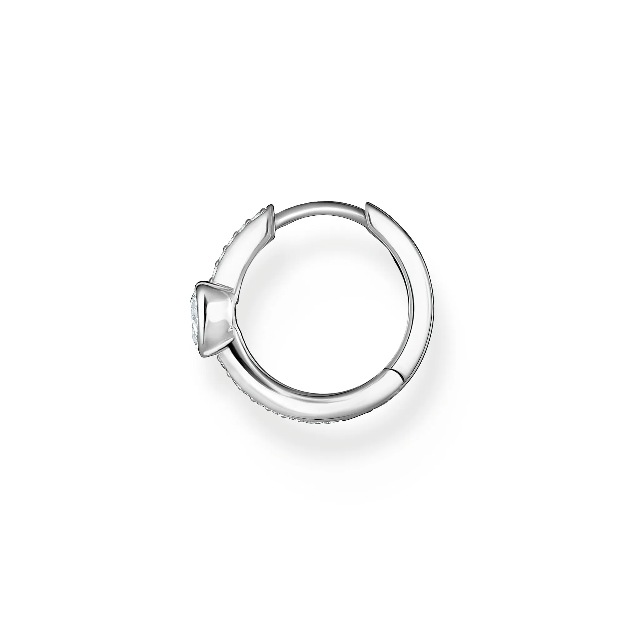 Thomas Sabo Jewellery Thomas Sabo Charm Club Sterling Silver Heart Hoop Earring