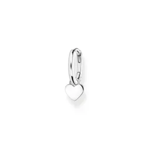 Thomas Sabo Jewellery Thomas Sabo Charm Club Sterling Silver Heart Pendant Single Hoop Earring