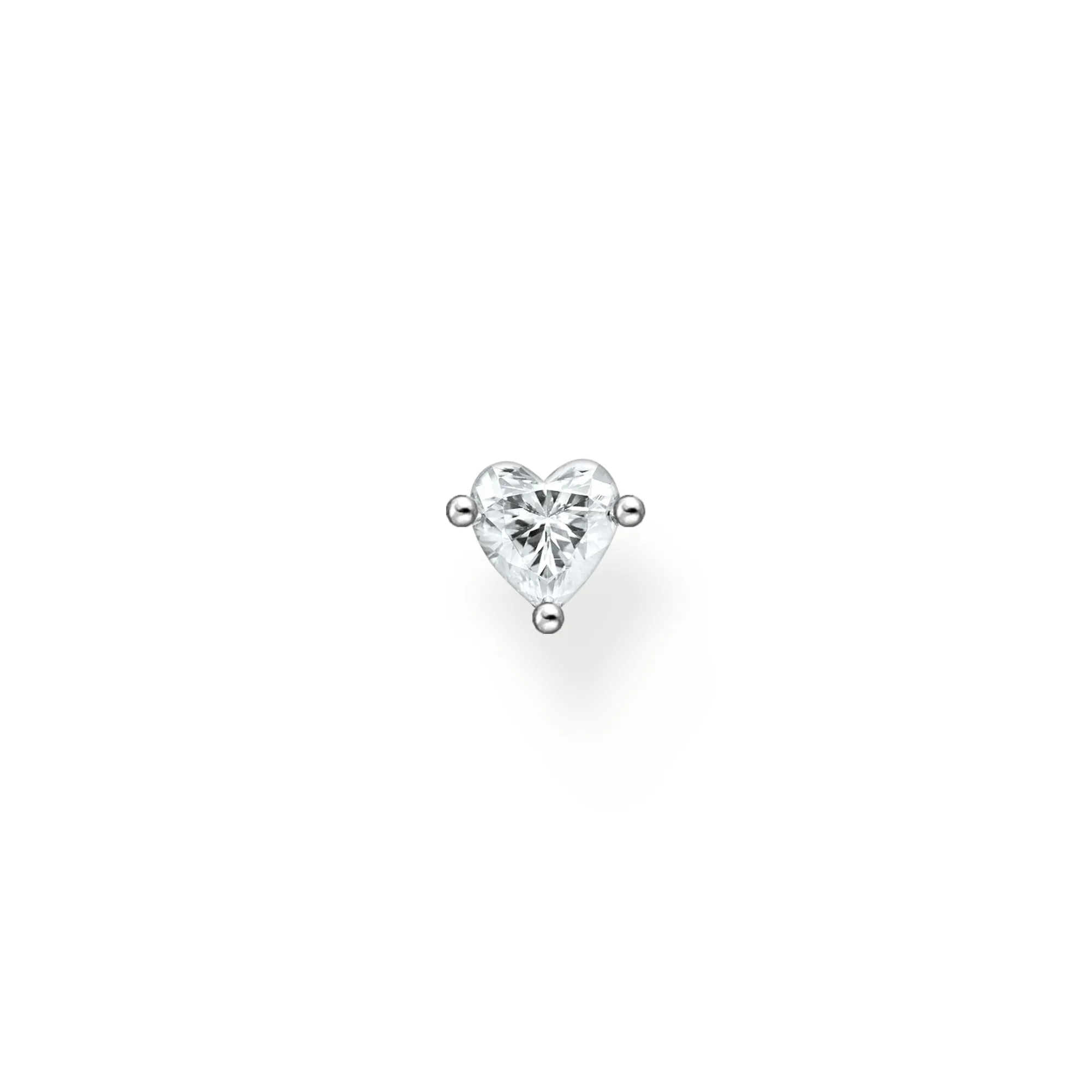 Thomas Sabo Jewellery Thomas Sabo Charm Club Sterling Silver Heart Single Ear Stud