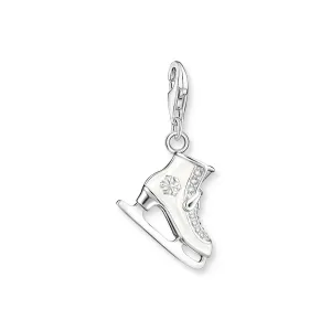 Thomas Sabo Jewellery Thomas Sabo Charm Club Sterling Silver Ice Skate White Stones Charm