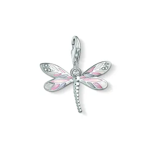 Thomas Sabo Jewellery Thomas Sabo Charm Club Sterling Silver Pink Enamel Dragonfly Charm