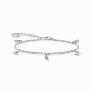 Thomas Sabo Jewellery Thomas Sabo Charm Club Sterling Silver Star Moon Bracelet