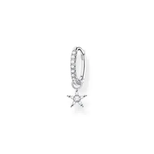 Thomas Sabo Jewellery Thomas Sabo Charm Club Sterling Silver Star Pendant Hoop Earring