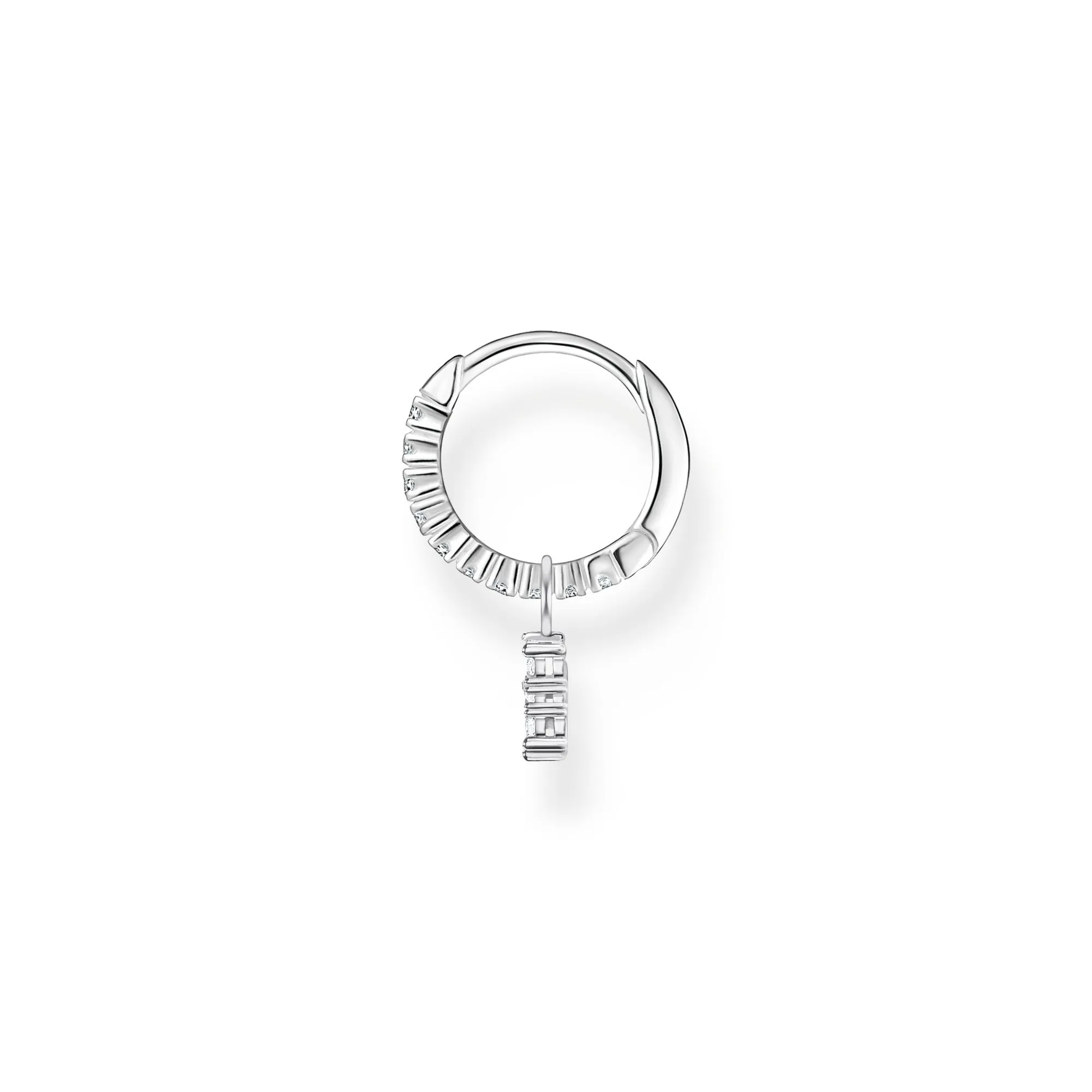 Thomas Sabo Jewellery Thomas Sabo Charm Club Sterling Silver Star Pendant Hoop Earring