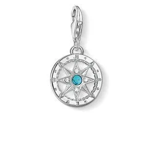 Thomas Sabo Jewellery Thomas Sabo Charm Club Sterling Silver Turquoise Compass Charm
