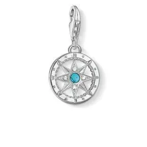 Thomas Sabo Jewellery Thomas Sabo Charm Club Sterling Silver Turquoise Compass Charm