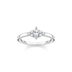 Thomas Sabo Jewellery Thomas Sabo Charm Club Sterling Silver Vintage White Stone Ring