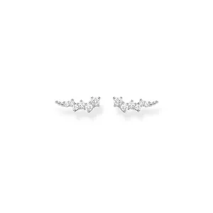 Thomas Sabo Jewellery Thomas Sabo Charm Club Sterling Silver White Stones Ear Climber Earrings