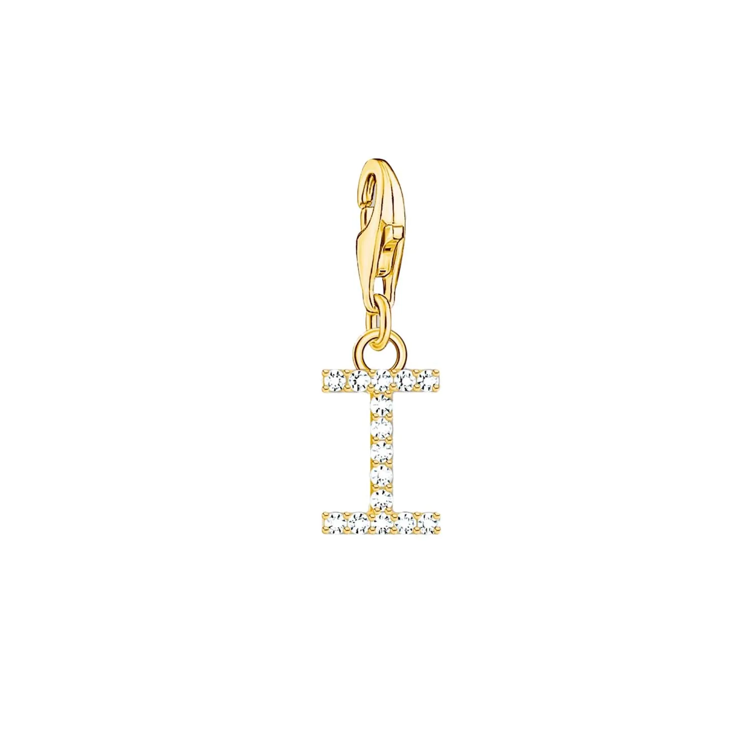 Thomas Sabo Jewellery Thomas Sabo Charmista Gold Plated Sterling Silver Letter I Charm Pendant