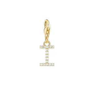 Thomas Sabo Jewellery Thomas Sabo Charmista Gold Plated Sterling Silver Letter I Charm Pendant