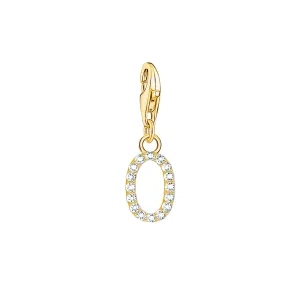 Thomas Sabo Jewellery Thomas Sabo Charmista Gold Plated Sterling Silver Letter O Charm Pendant
