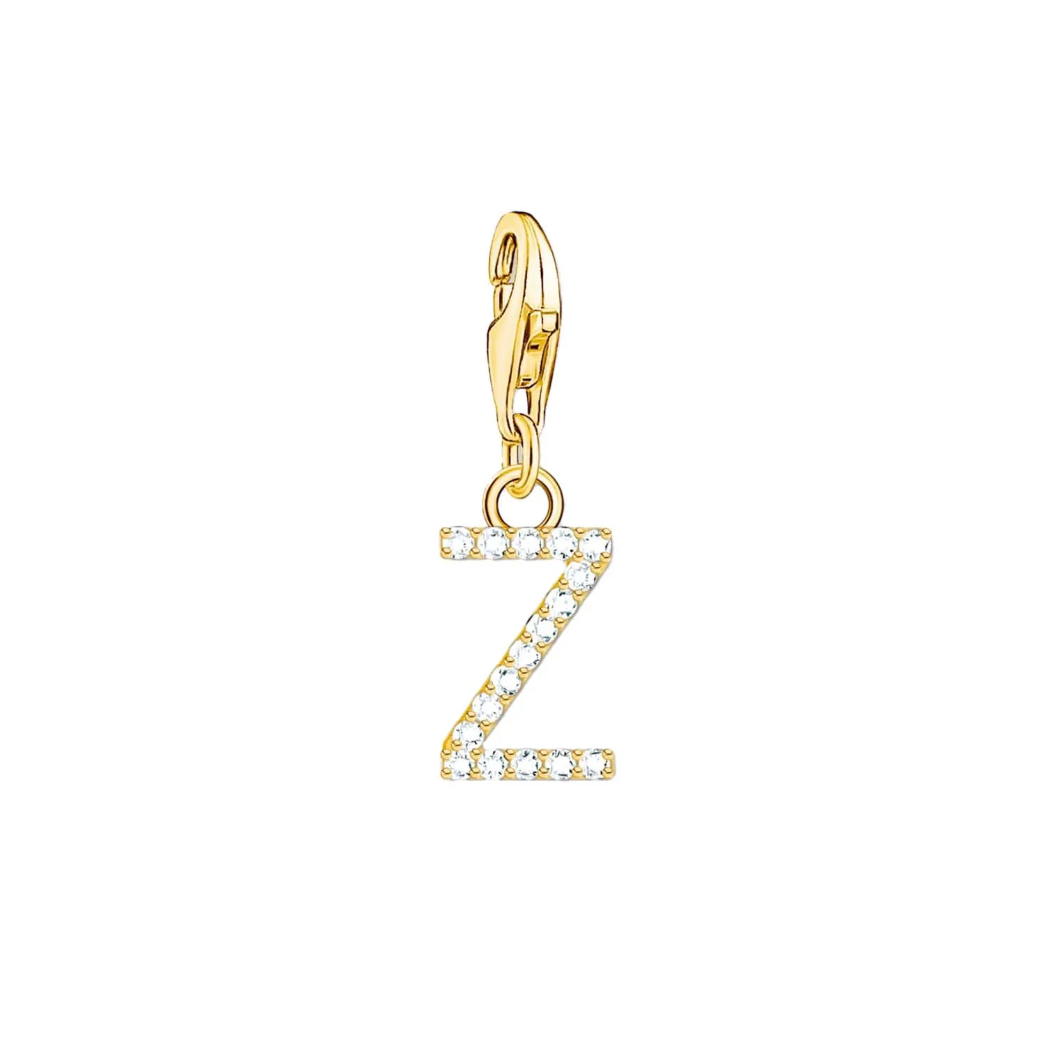 Thomas Sabo Jewellery Thomas Sabo Charmista Gold Plated Sterling Silver Letter Z Charm Pendant