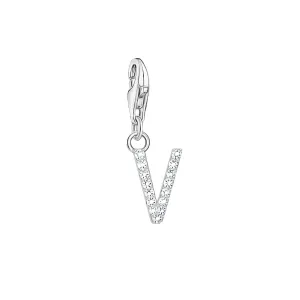 Thomas Sabo Jewellery Thomas Sabo Charmista Sterling Silver Letter V Charm Pendant