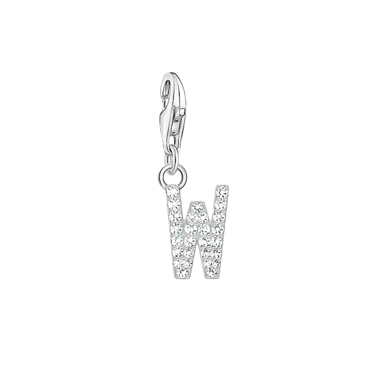 Thomas Sabo Jewellery Thomas Sabo Charmista Sterling Silver Letter W Charm Pendant