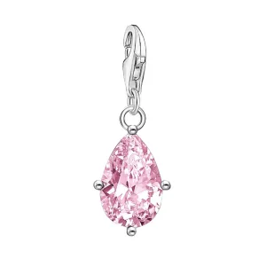 Thomas Sabo Jewellery Thomas Sabo Charmista Sterling Silver Pink Drop Charm Pendant