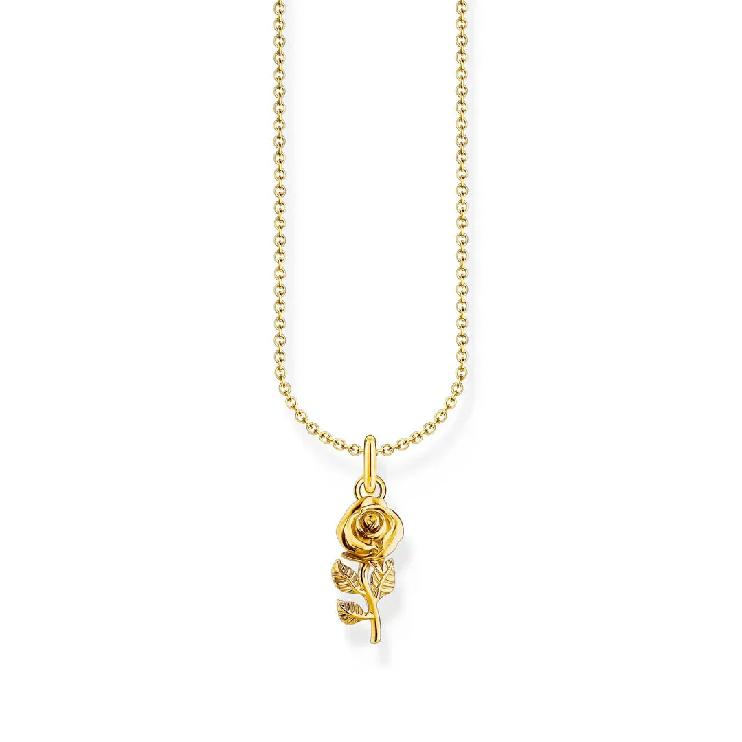 Thomas Sabo Jewellery Thomas Sabo - Essential Gold Plated Rose Necklace