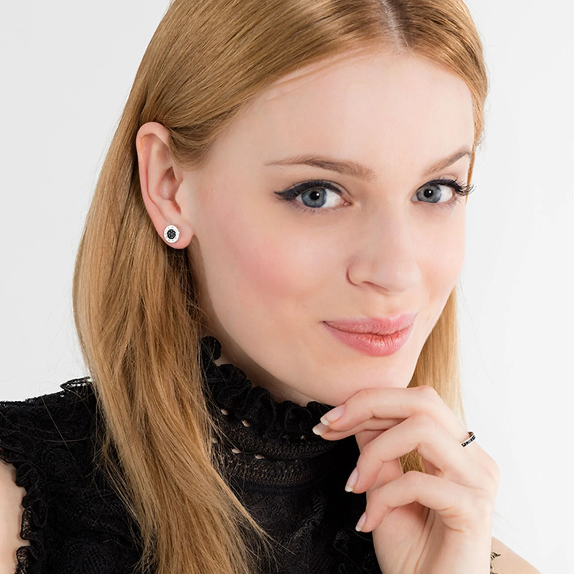 Thomas Sabo Jewellery Thomas Sabo Glam And Soul Sterling Silver Black Zirconia Classic Stud Earrings