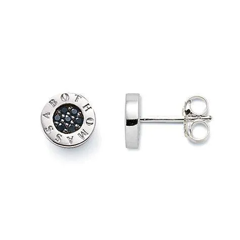 Thomas Sabo Jewellery Thomas Sabo Glam And Soul Sterling Silver Black Zirconia Classic Stud Earrings