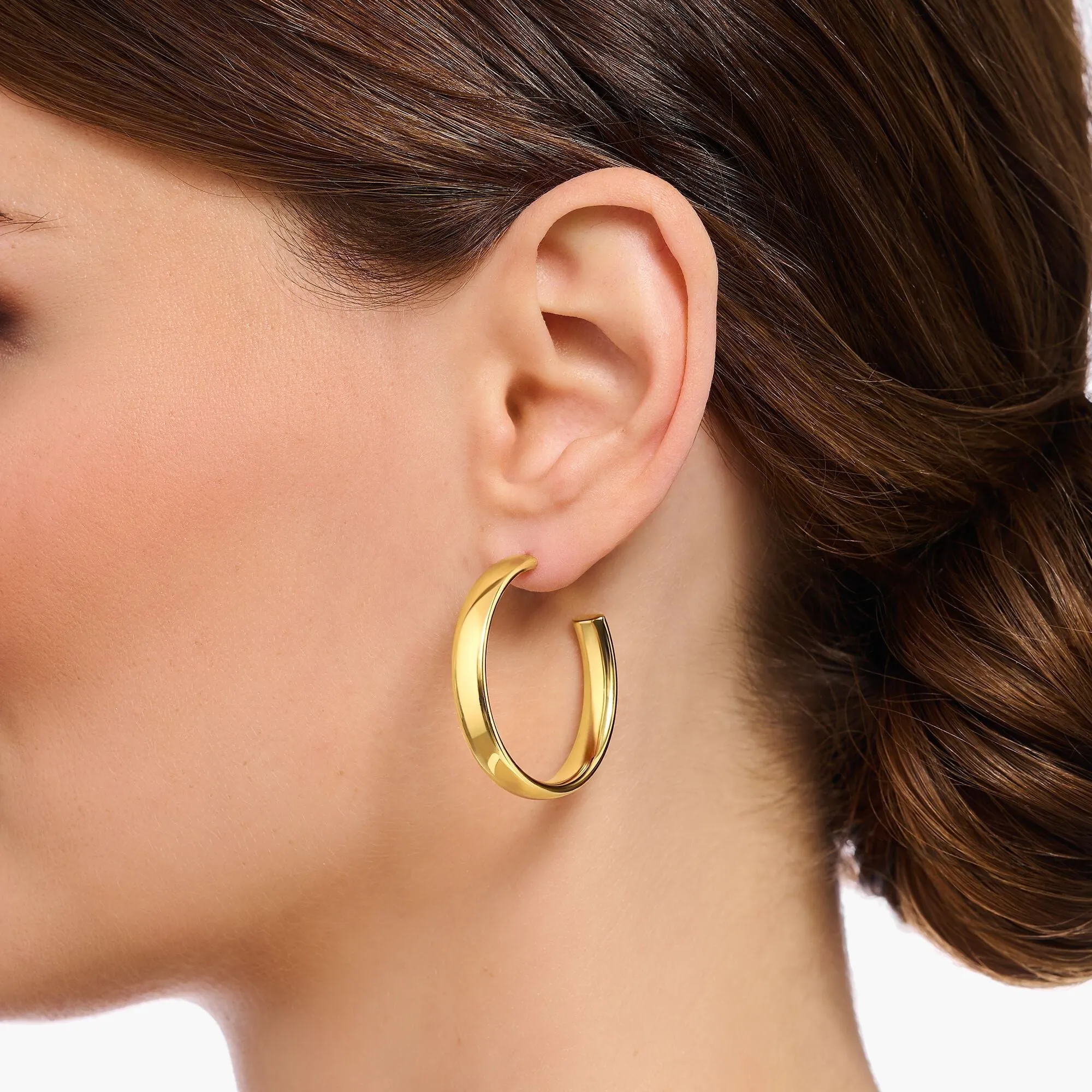 Thomas Sabo Jewellery Thomas Sabo Gold Plated Sterling Silver Medium Hoop Earrings