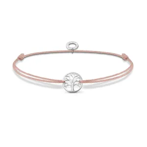 Thomas Sabo Jewellery Thomas Sabo Little Secret Tree Of Love Sterling Silver Thin Knotted Textile Bracelet