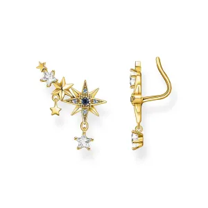 Thomas Sabo Jewellery Thomas Sabo Royalty Gold Plated Sterling Silver Star Climber Earrings