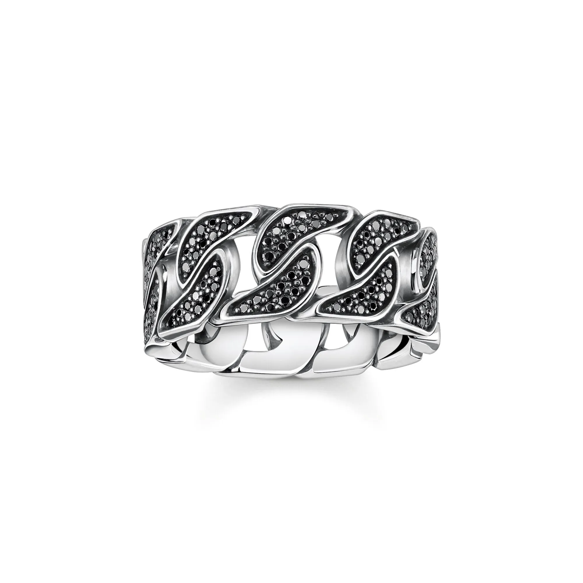 Thomas Sabo Jewellery Thomas Sabo Sterling Silver Black Stones Ring