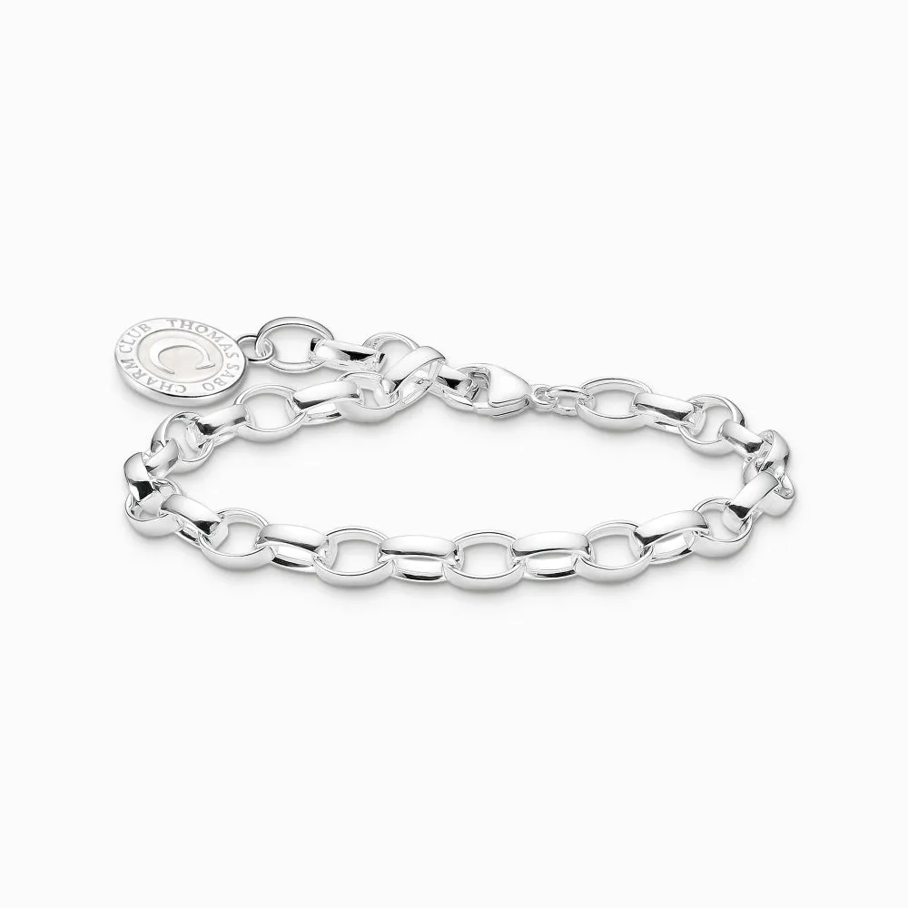 Thomas Sabo Jewellery Thomas Sabo Sterling Silver Charmista Member Charm Bracelet with White Coin