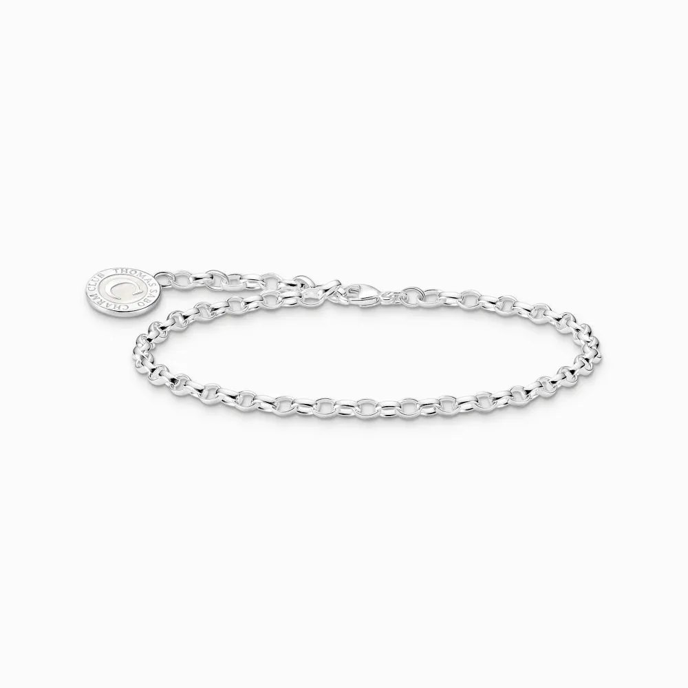 Thomas Sabo Jewellery Thomas Sabo Sterling Silver Charmista Member Charm Bracelet with White Coin