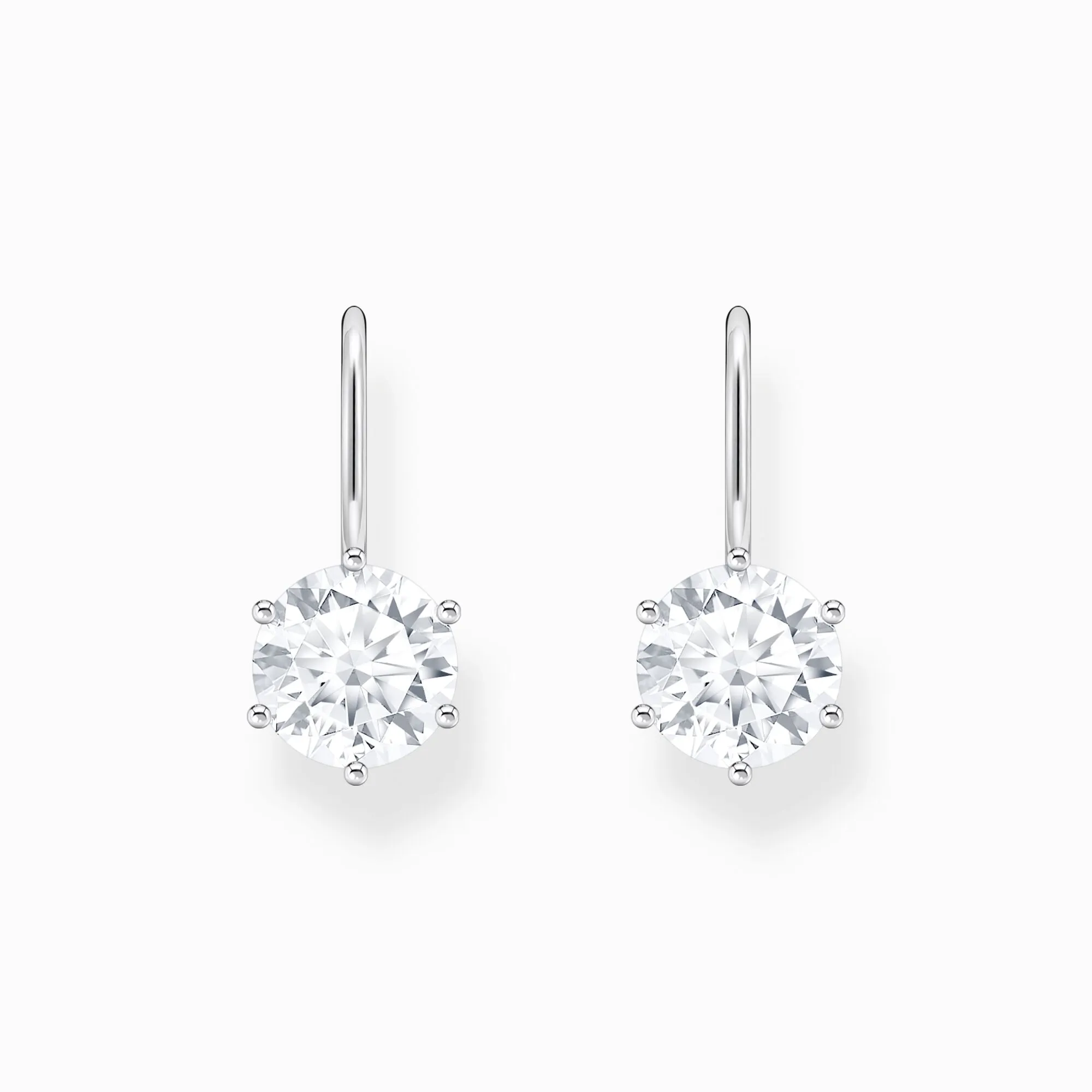 Thomas Sabo Jewellery Thomas Sabo Sterling Silver Circle White Zirconia Earrings
