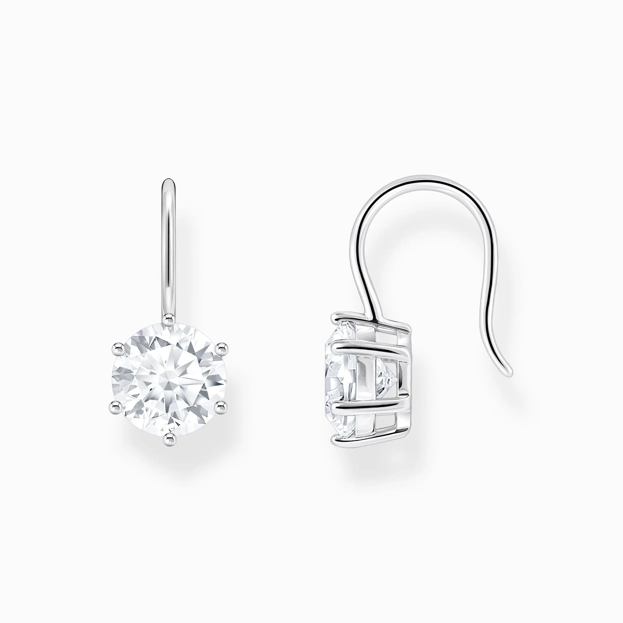 Thomas Sabo Jewellery Thomas Sabo Sterling Silver Circle White Zirconia Earrings