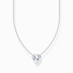Thomas Sabo Jewellery Thomas Sabo Sterling Silver Heart White Zirconia Necklace