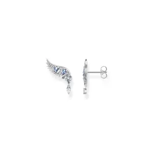 Thomas Sabo Jewellery Thomas Sabo Sterling Silver Phoenix Wing Blue Stones Earrings