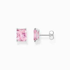 Thomas Sabo Jewellery Thomas Sabo Sterling Silver Pink Stud Earrings