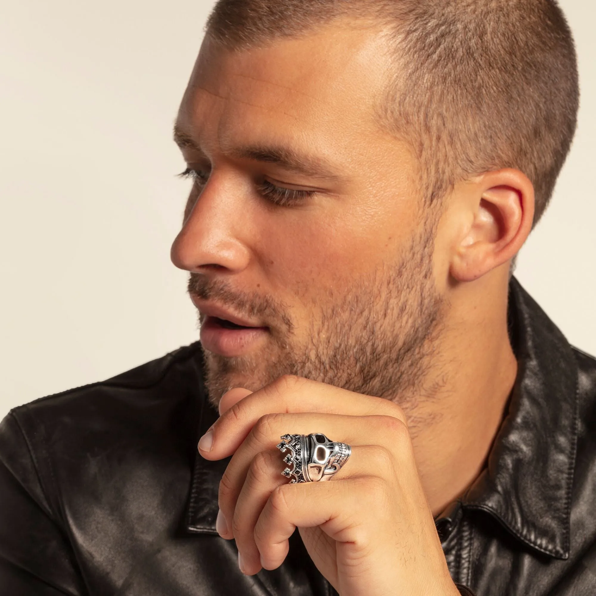 Thomas Sabo Jewellery Thomas Sabo Sterling Silver Skull Crown Ring