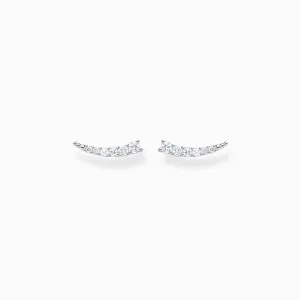 Thomas Sabo Jewellery Thomas Sabo Sterling Silver White Stone Climber Earrings