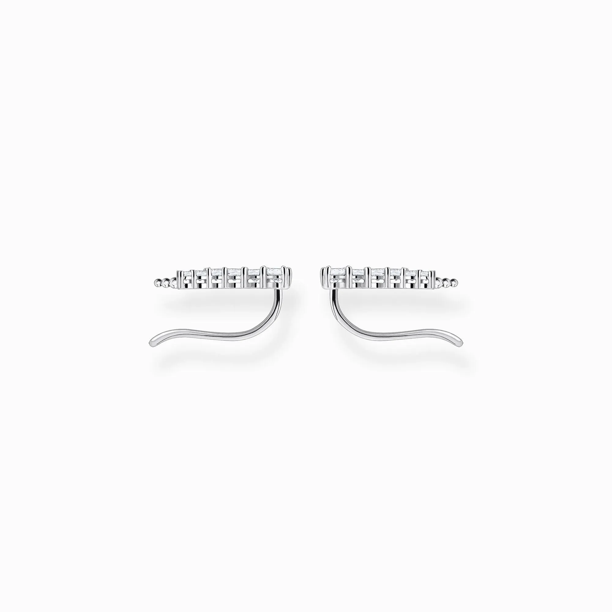 Thomas Sabo Jewellery Thomas Sabo Sterling Silver White Stone Climber Earrings