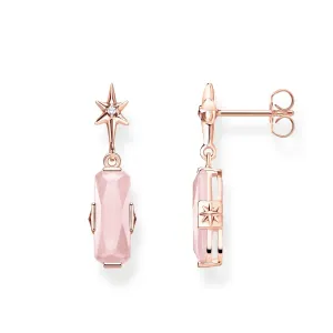 Thomas Sabo Jewellery Thomas Sabo STG Rose Gold Plated Magic Stone Rose Quartz Earrings