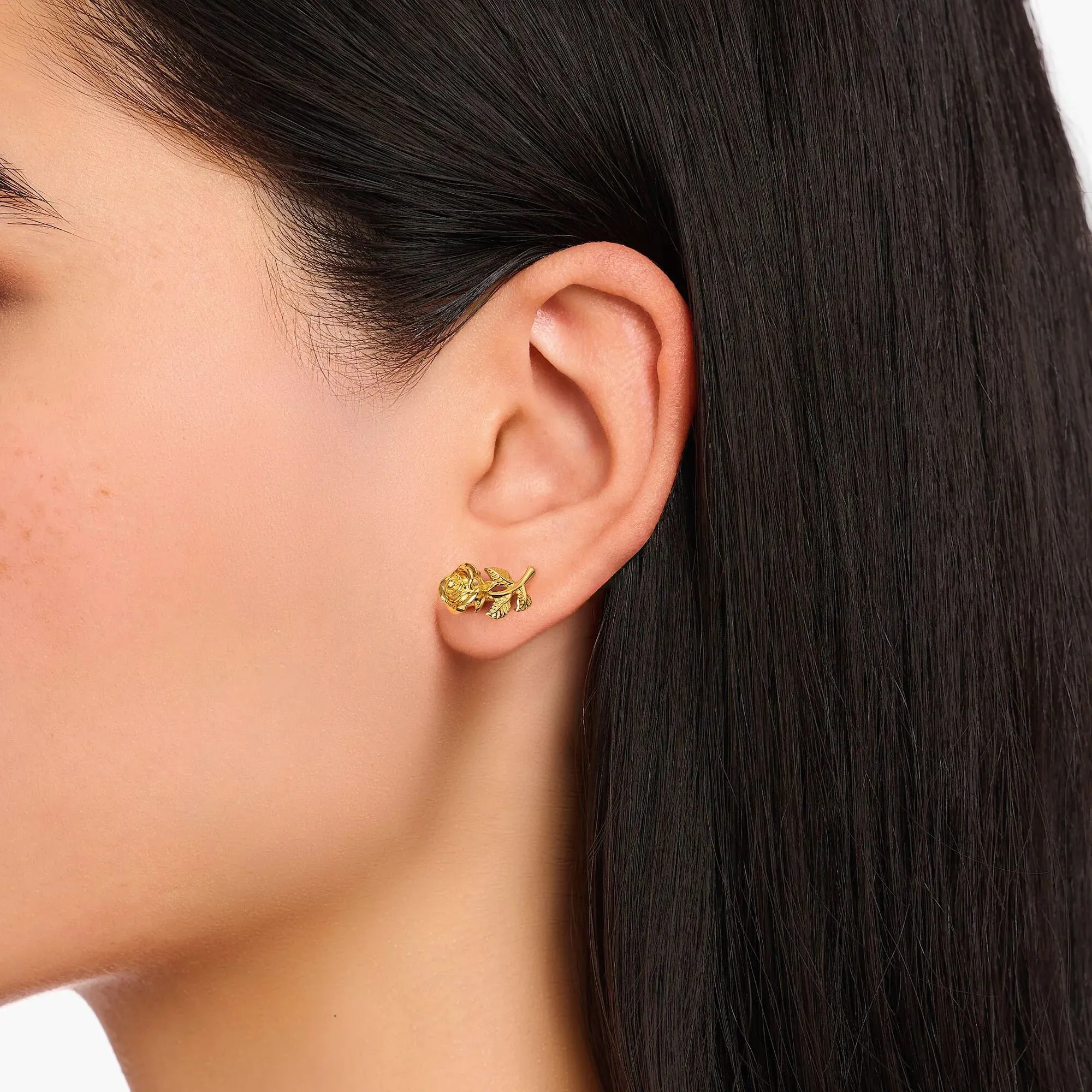 Thomas Sabo Jewellery Thomas Sabo - True Romance Gold Plated Rose Studs