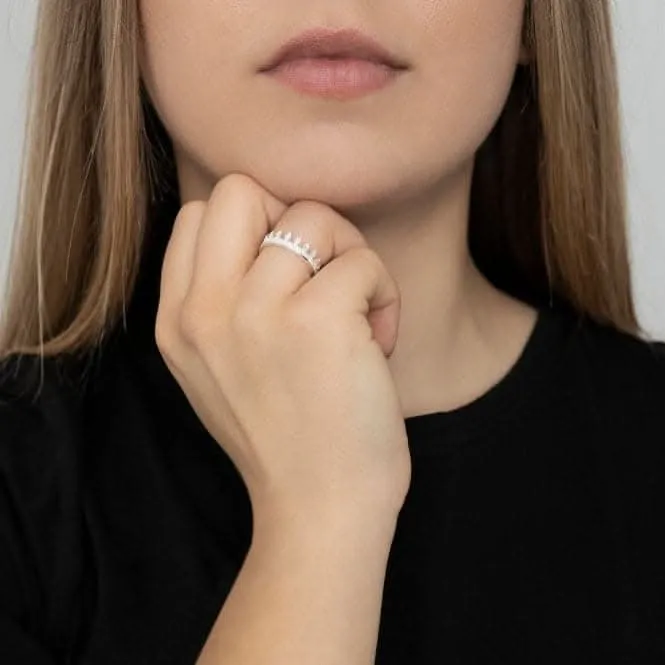 Thomas Sabo Love Anchor Silver Zirconia Crown Ring TR2235-051-14 Thomas Sabo Rings